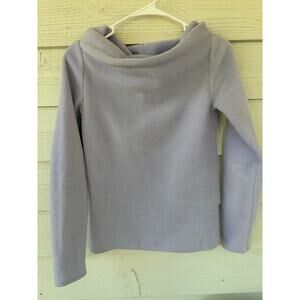 **NWT ZERO x Maria Cornejo** Cowl Neck Lavender Fleece Sweater Women's Medium